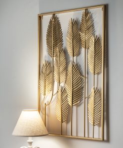 Alternative view of Pannello decorativo foglie oro