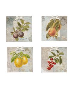Set 4 bozzetti frutta