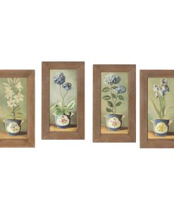 Set 4 quadri vasi fiori
