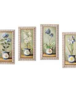 Set 4 quadri vasi fiori