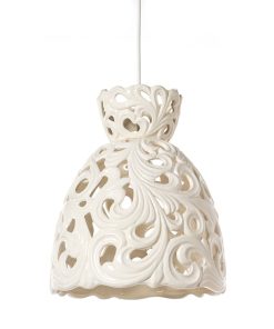 Sospensione traforata in ceramica