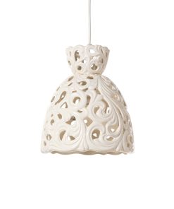 Sospensione traforata in ceramica