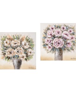 Coppia tele vaso di fiori