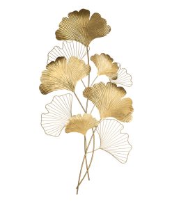Pannello decorativo foglie oro