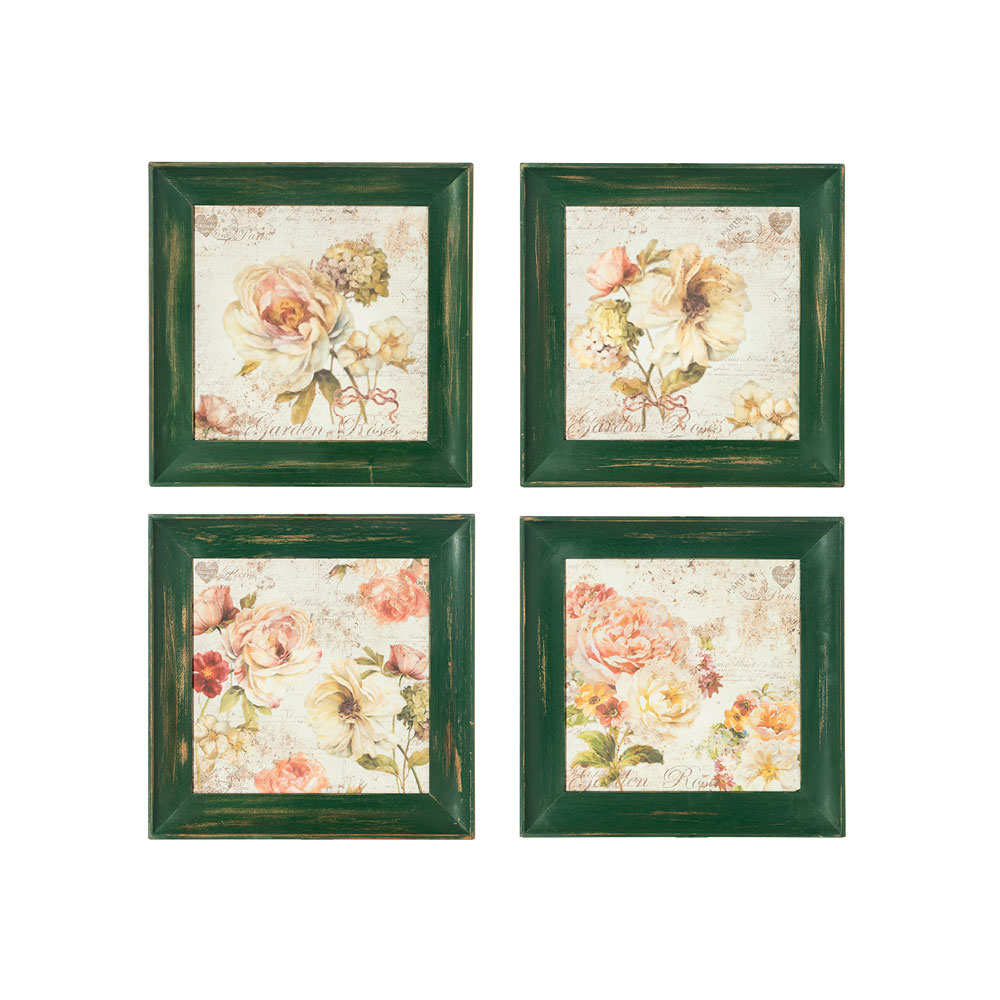 Set 4 quadri fiori recisi