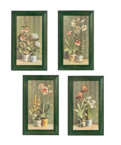 Set 4 quadri verde e verde