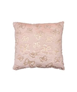 Cuscino rosa fiocchi oro
