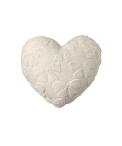 Cuscino a cuore bianco